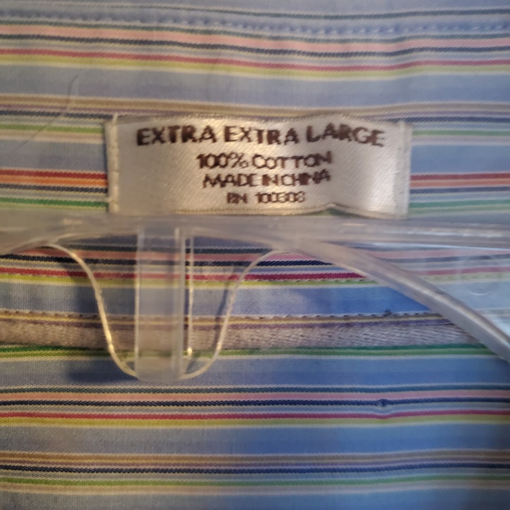 Peter Millar Shirt Button Up Mens 2XL Long Sleeve Colorful Striped Beachy - Picture 4 of 8
